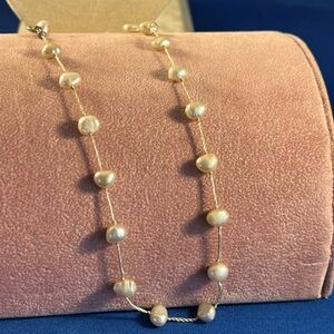 15 inch natural pearl necklace
